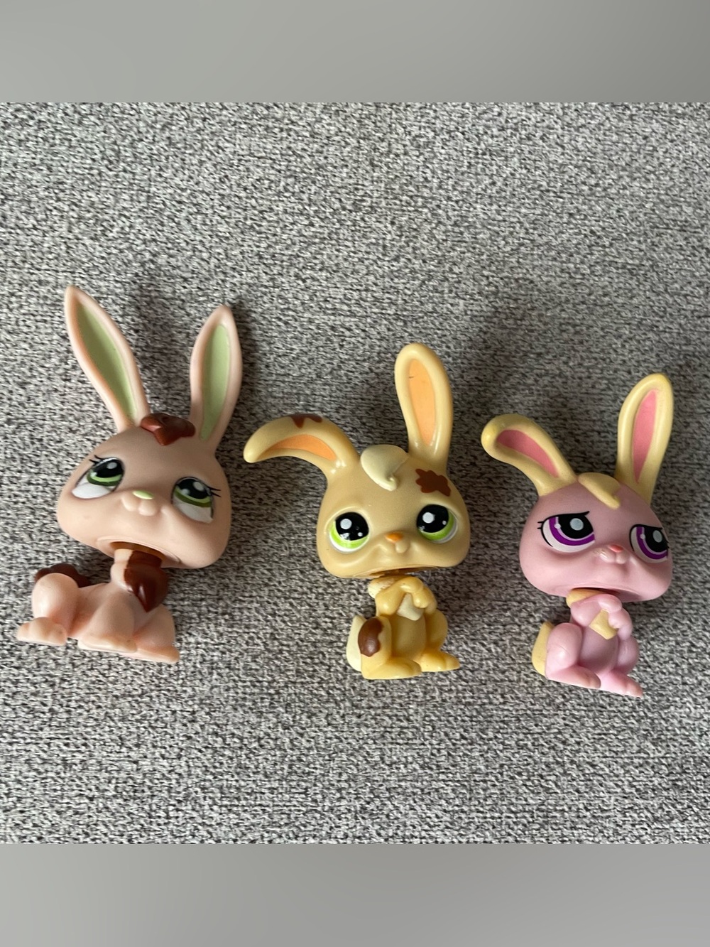 Authentic LPS Littlest Pet Shop Bunny Rabbit Lot of 3 #1019 #1484 #972 Hasbro⁠